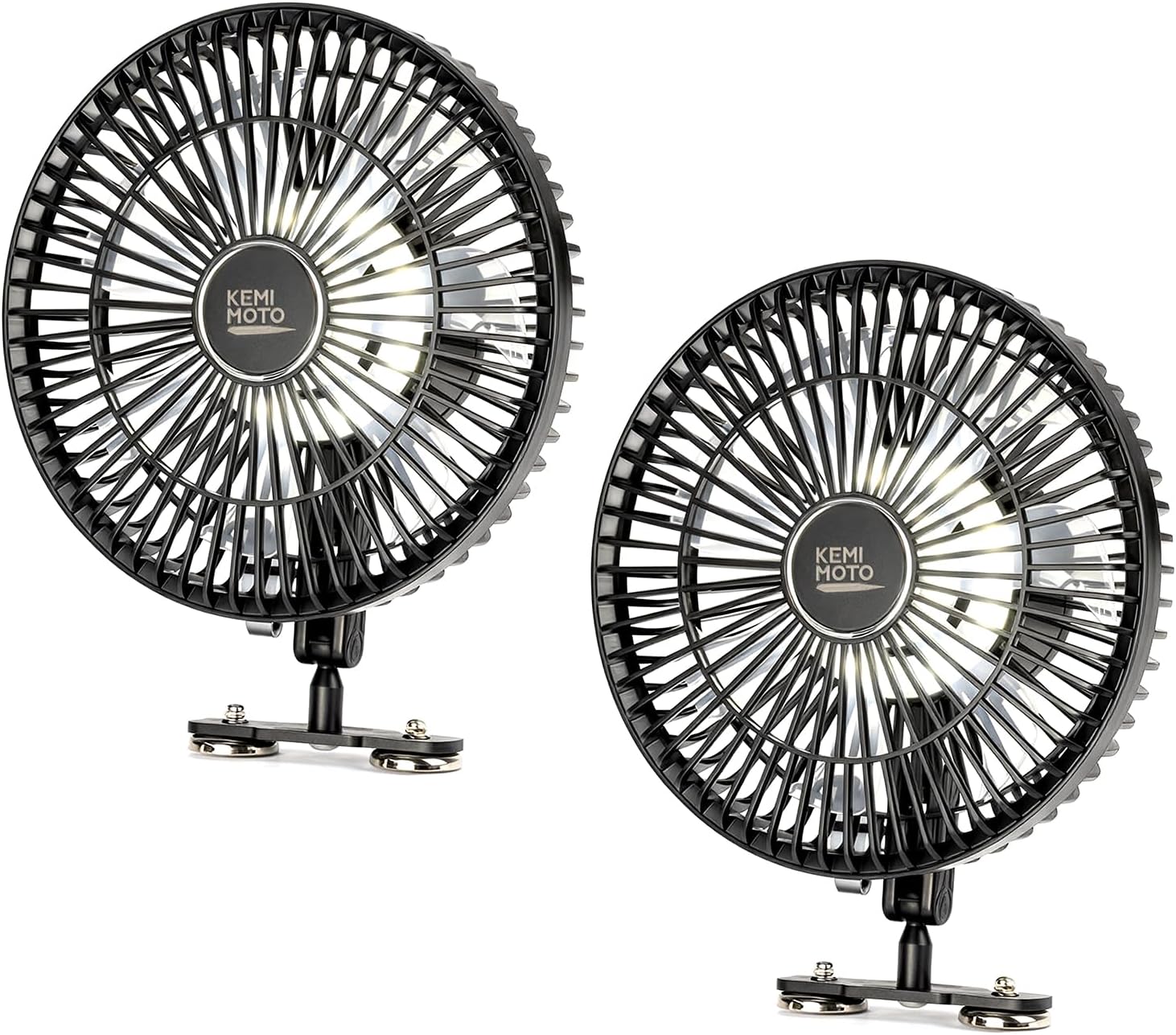 KEMIMOTO ventilatore magnetico 8 pollici USB 2 pezzi