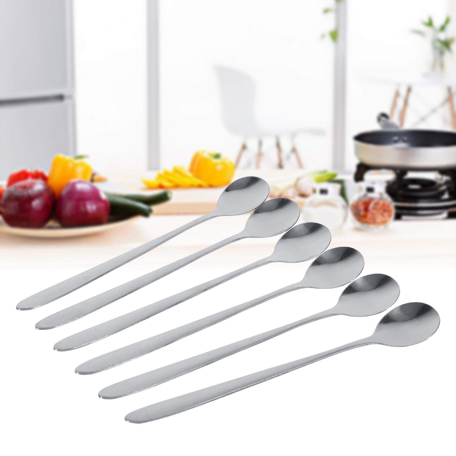 Kuuleyn cucchiai da tavola manico lungo 6 pezzi inox