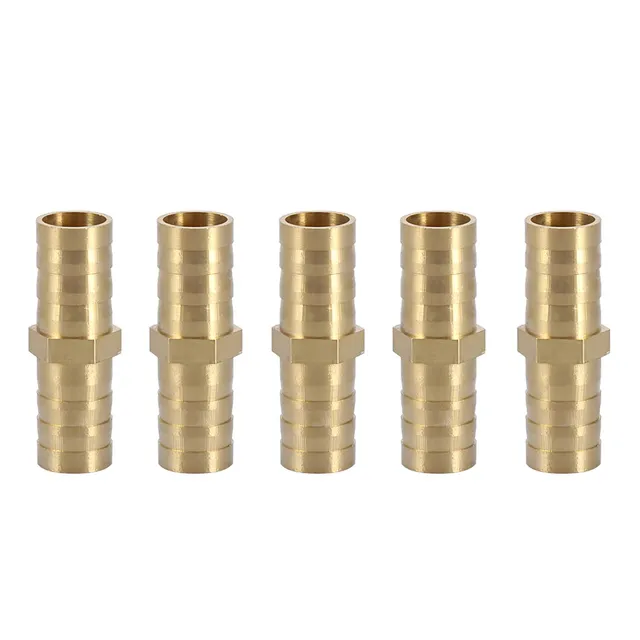 Kuuleyn Raccordo Diritto Ottone 12 mm 5 Pezzi per Tubo