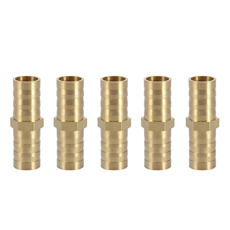 Kuuleyn Raccordo Diritto Ottone 12 mm 5 Pezzi per Tubo