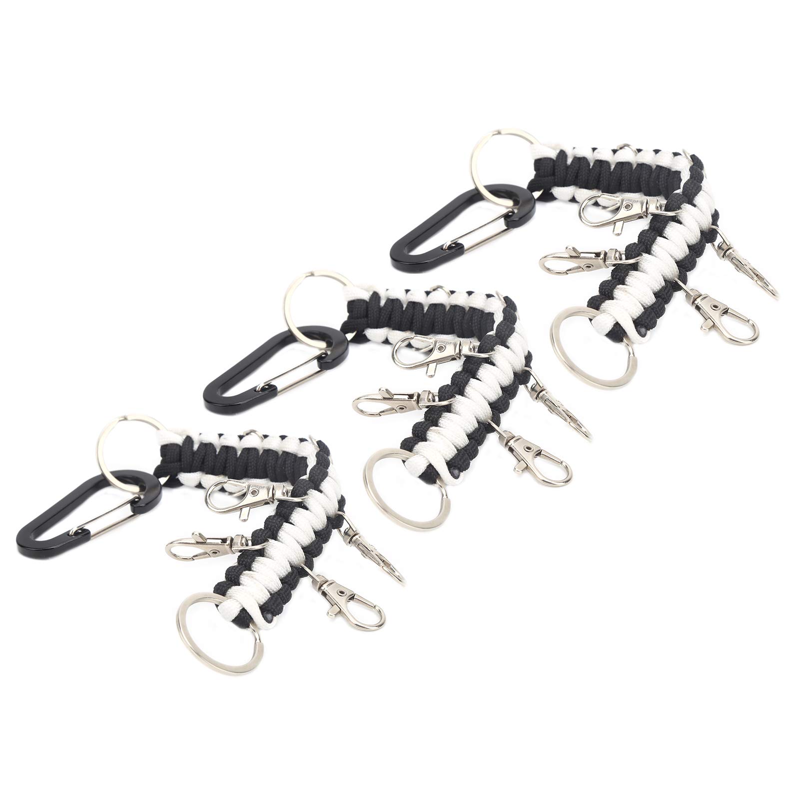 Kuuleyn Moschettone Paracord Zaino 3 Pezzi Portachiavi