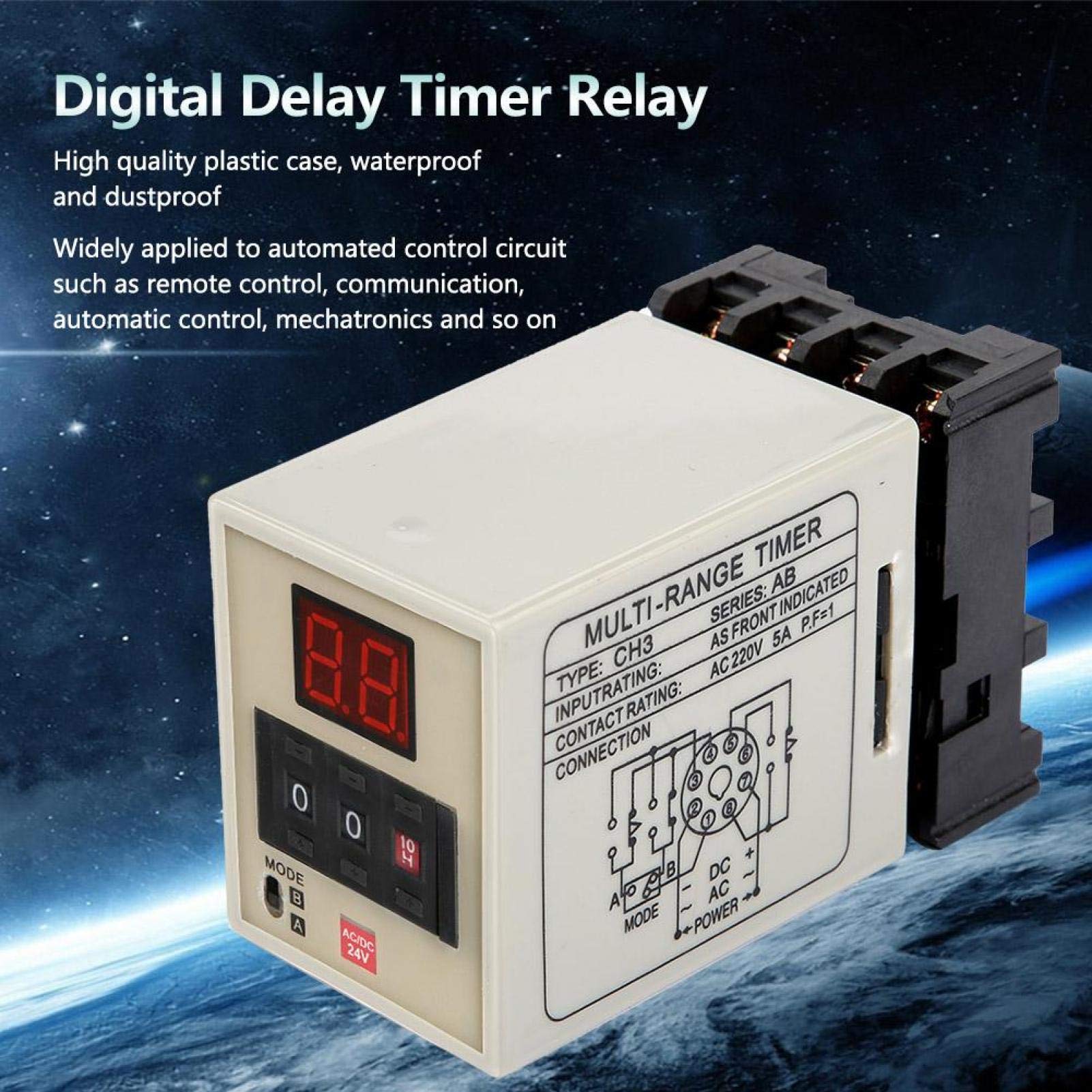 Kuuleyn AH3-DM relè temporizzatore 24V 0,01s-99h