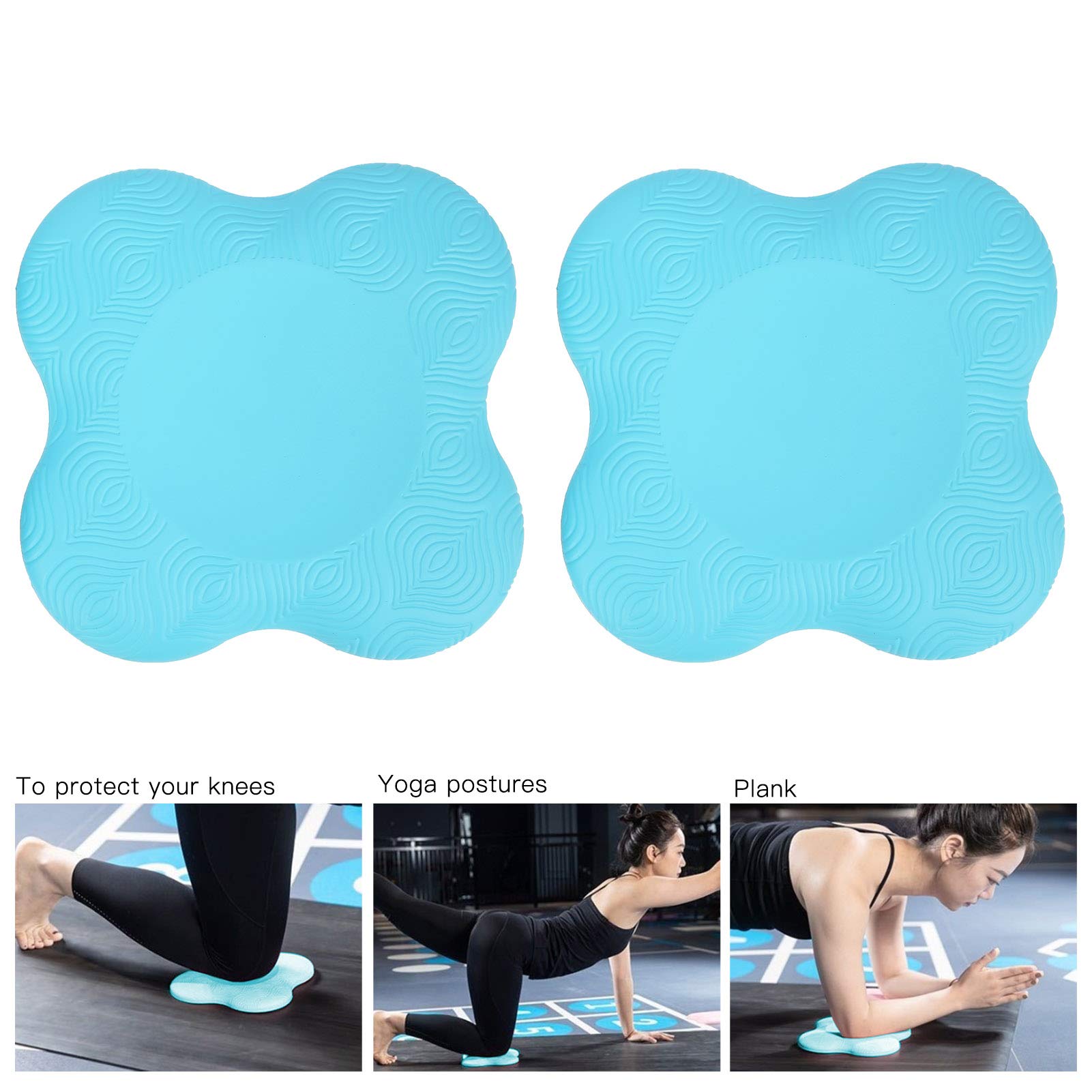 Kuuleyn Cuscino Supporto Ginocchia Yoga Nero Verde Antiscivolo