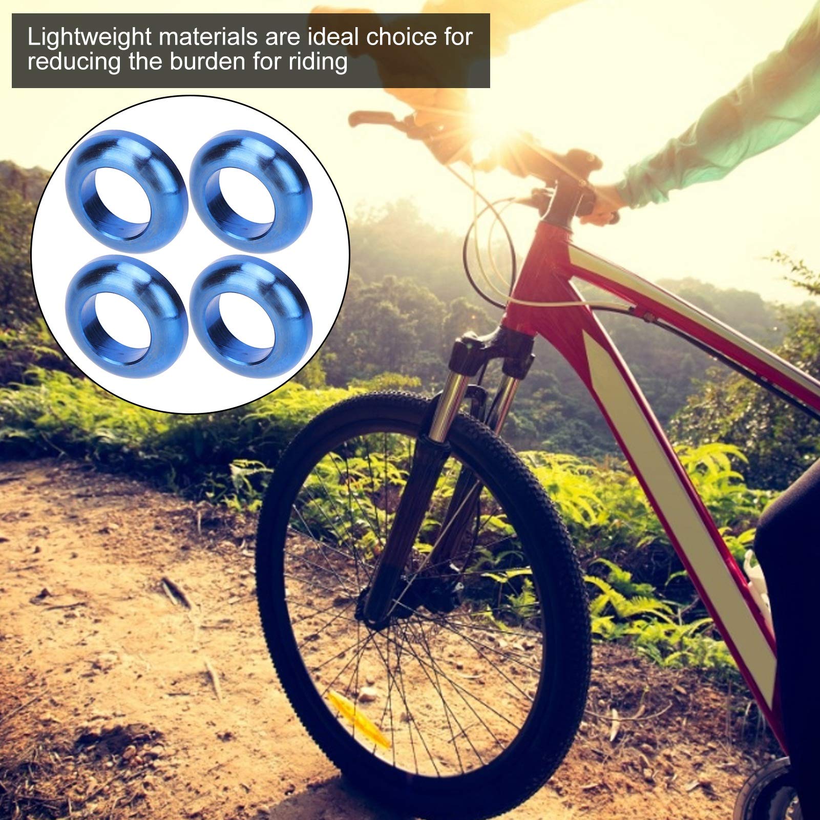 Kuuleyn Viti Freno Bici M6 Titanio Blu 4 Pezzi