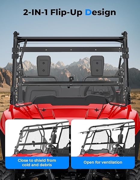 Kemimoto Pioneer 700 parabrezza ribaltabile PC