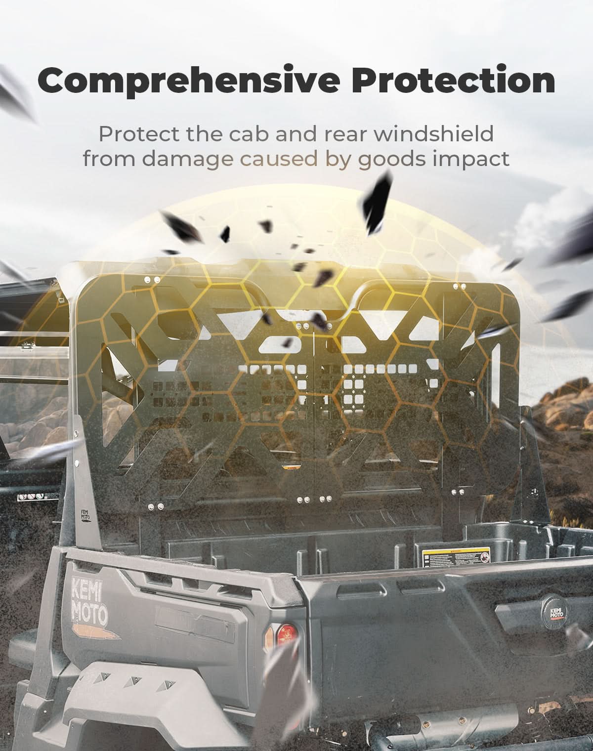 Kemimoto 2412 portapacchi Defender HD5-HD10 ferro con pannello Molle