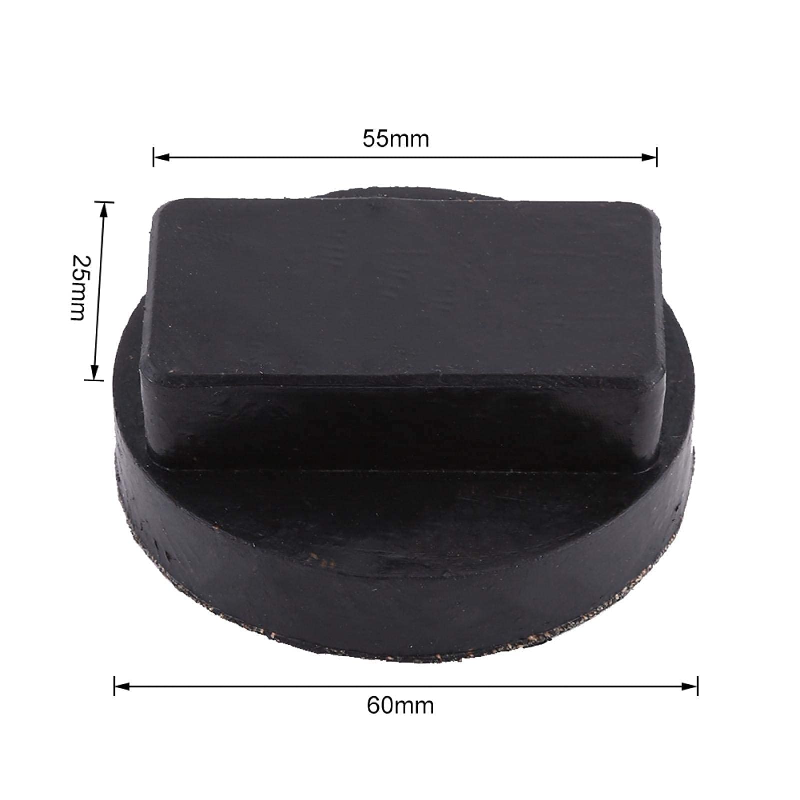 Kuuleyn Tampone Sollevatore Gomma Jack Pad Mini Nero 60x55 mm
