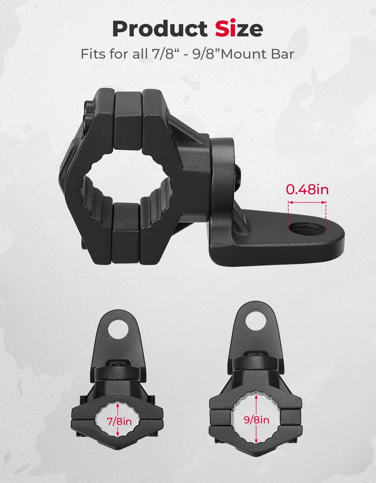 KEMIMOTO Bracket supporto antenna whip 2 pezzi nero 12mm