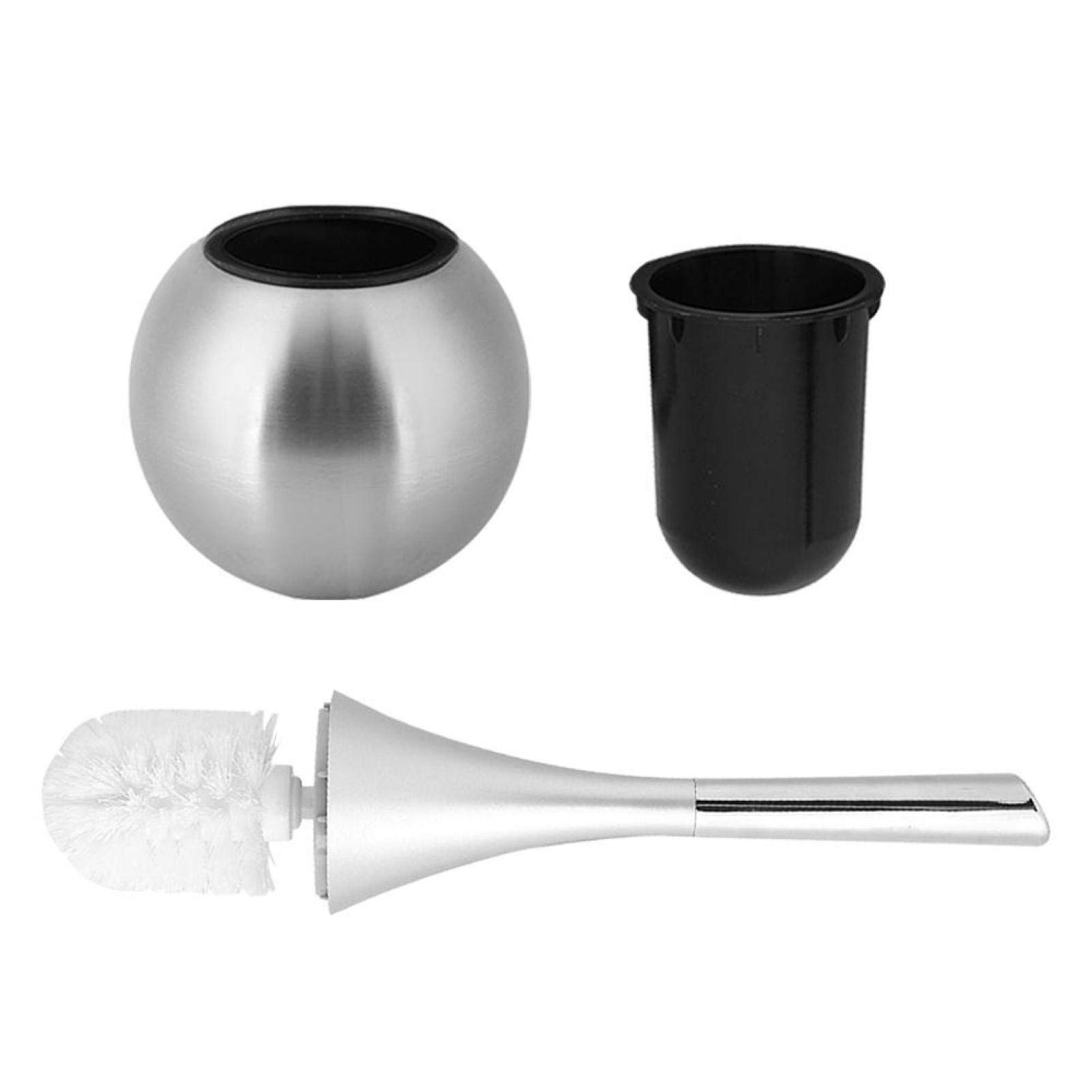 Kuuleyn scopino WC con base argento acciaio inox