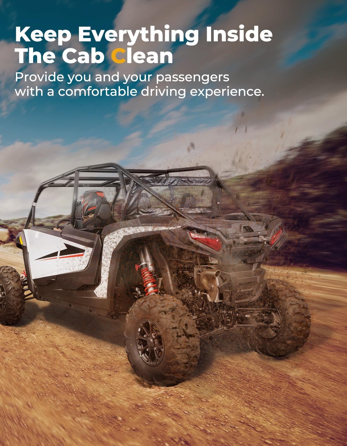Kemimoto RZR XP 1000 lunotto posteriore morbido con zip