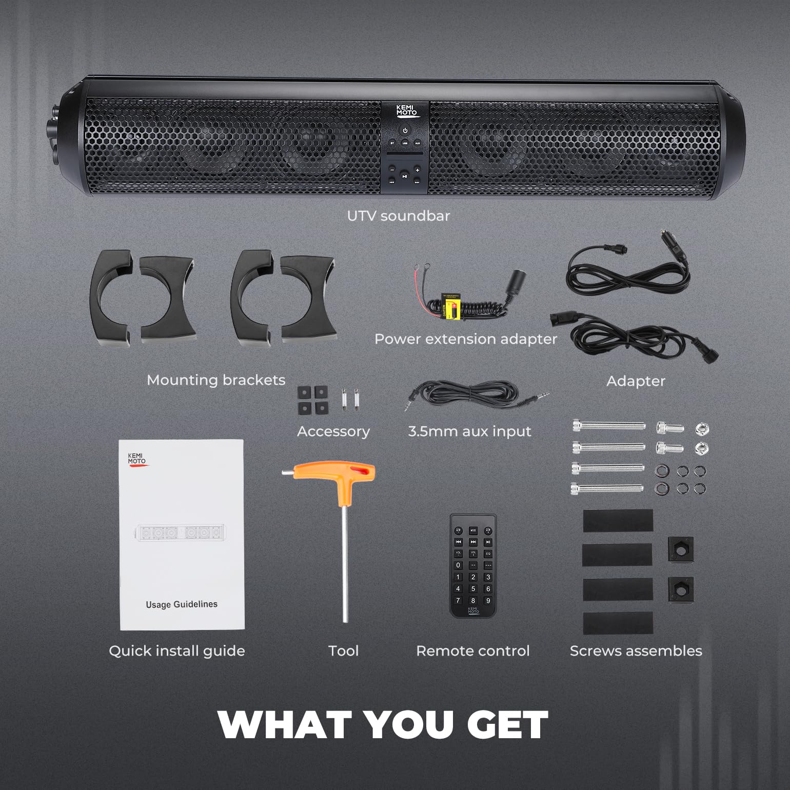 KEMIMOTO soundbar nautica 28" Bluetooth RGB 500W