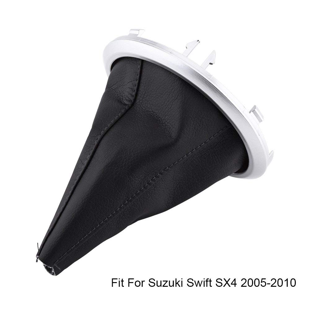 Kuuleyn Cuffia Cambio Swift SX4 2005-2010 Pelle PU Nera Antipolvere