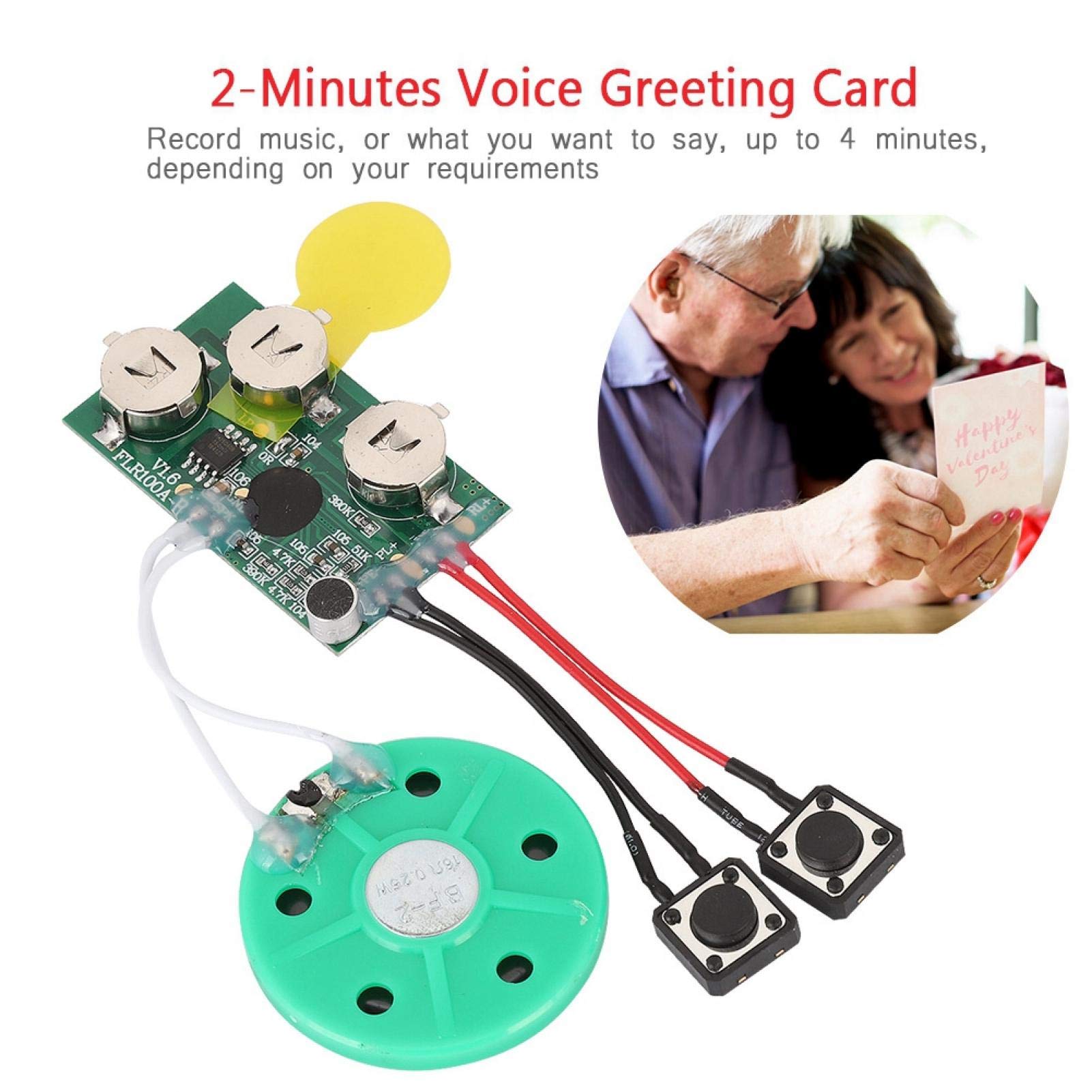 Kuuleyn Modulo Vocale 120 Secondi Chip Audio Registrabile Pulsante