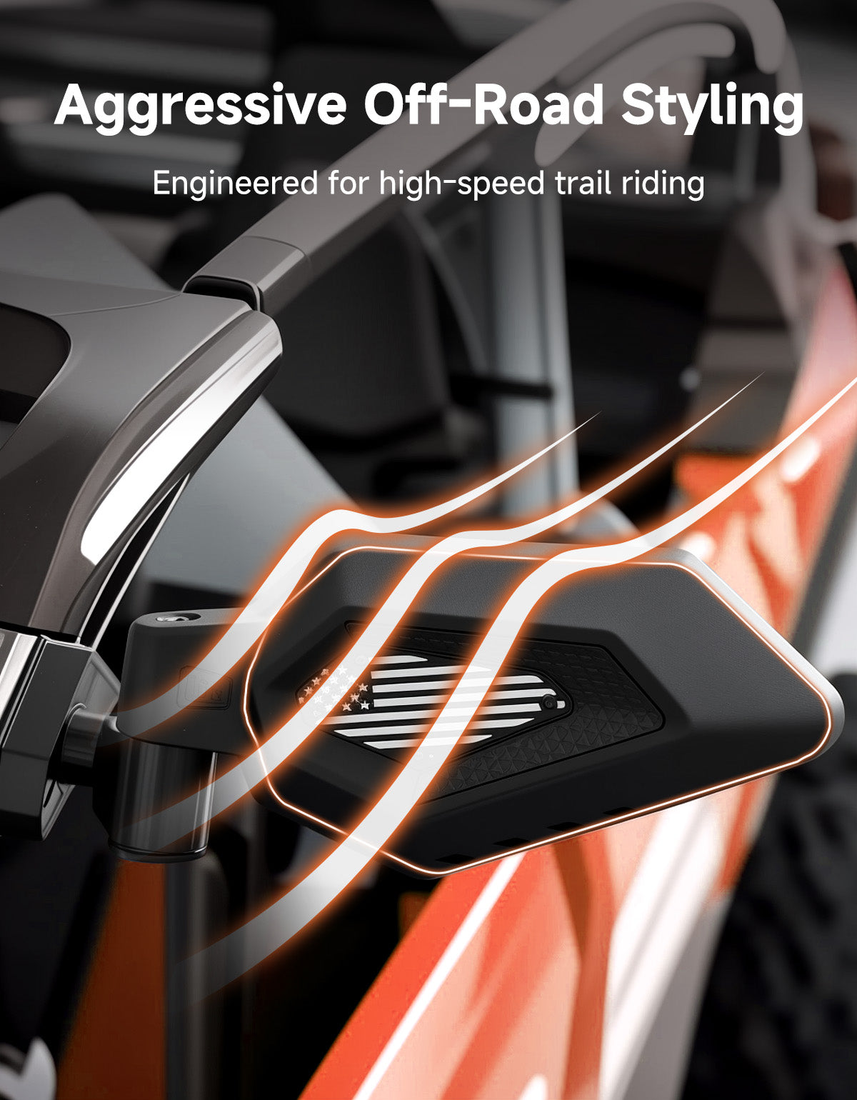 KEMIMOTO Maverick X3 specchietti laterali bandiera USA