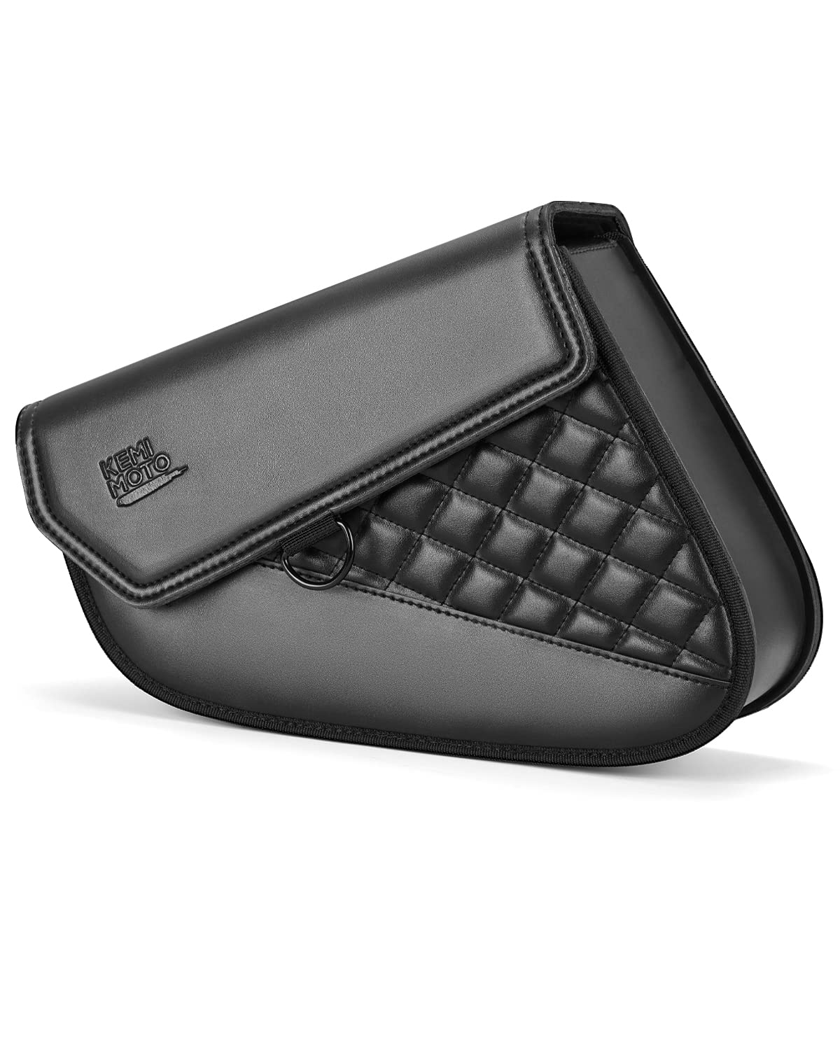 KEMIMOTO Sportster borsa laterale forcellone pelle nera