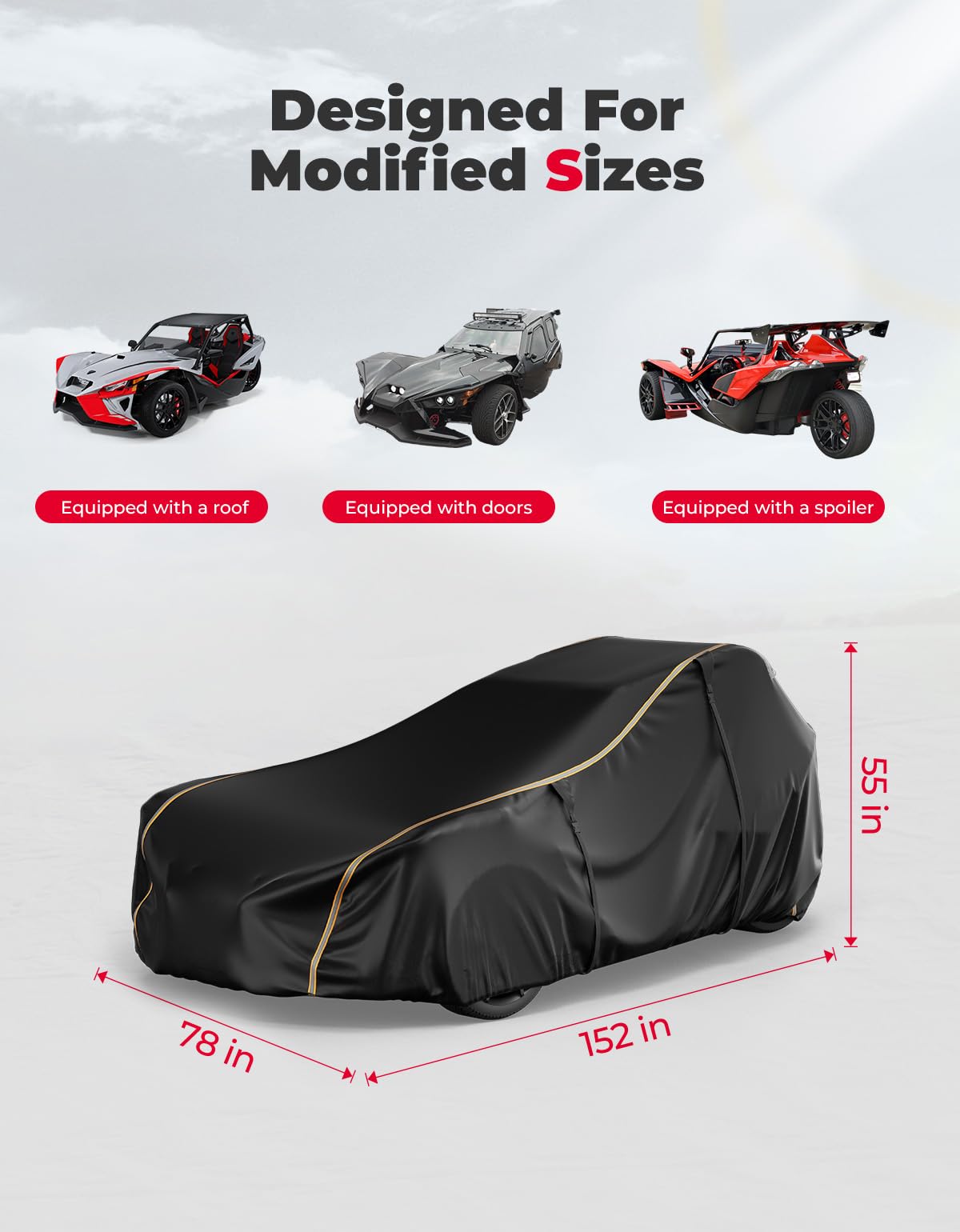 KEMIMOTO Slingshot telo coprimoto 420D impermeabile rifrangente