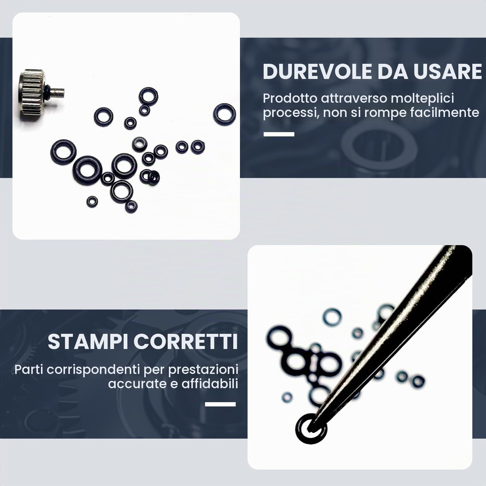 Hapivida Guarnizioni O-Ring in Gomma per Orologi 500 Pezzi
