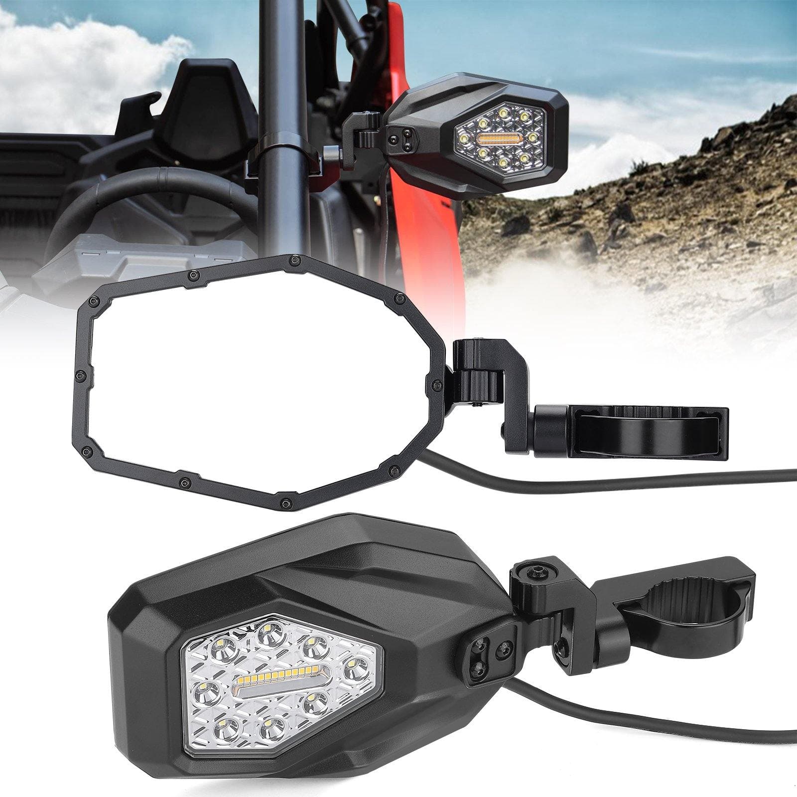 KEMIMOTO Maverick X3 specchietti LED