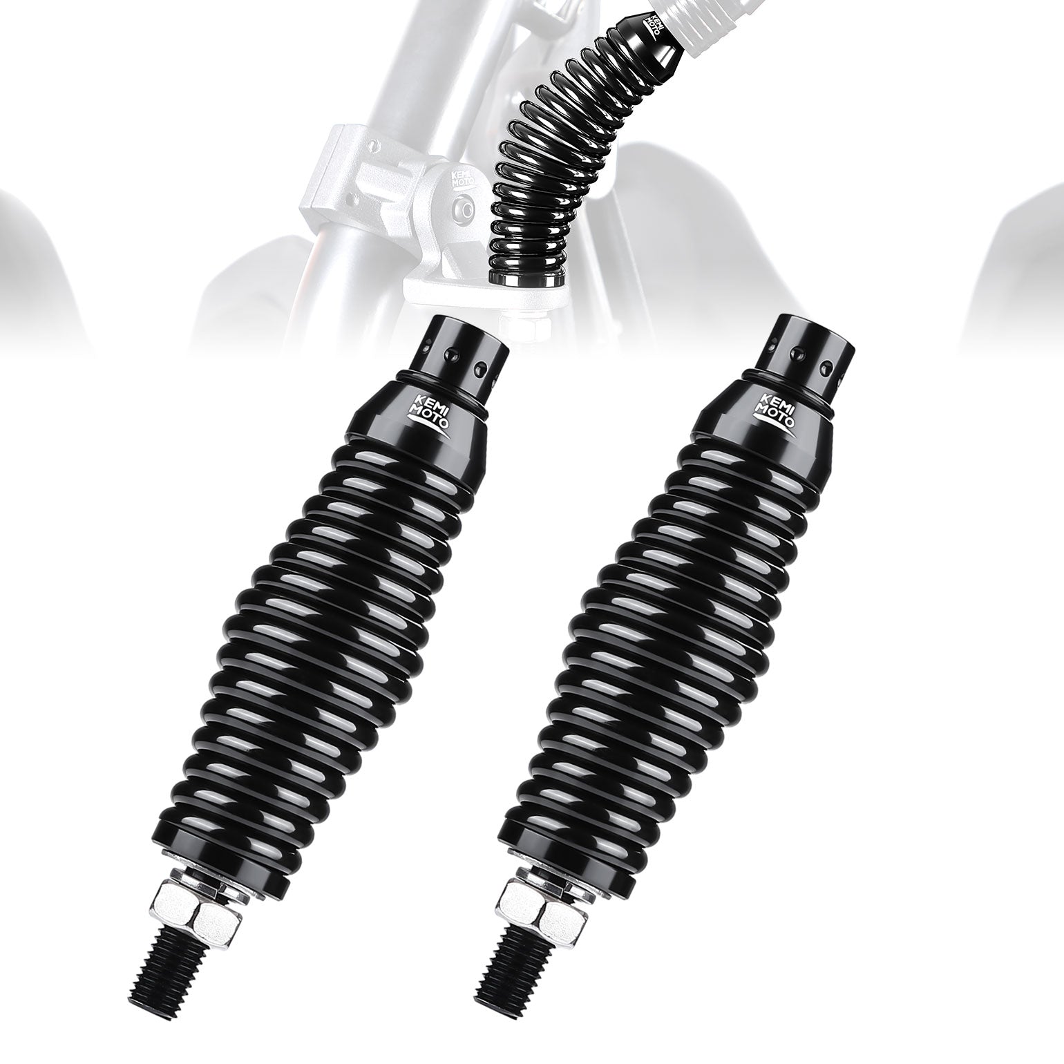 Kemimoto base molla whip light UTV ATV 2 pezzi acciaio nero
