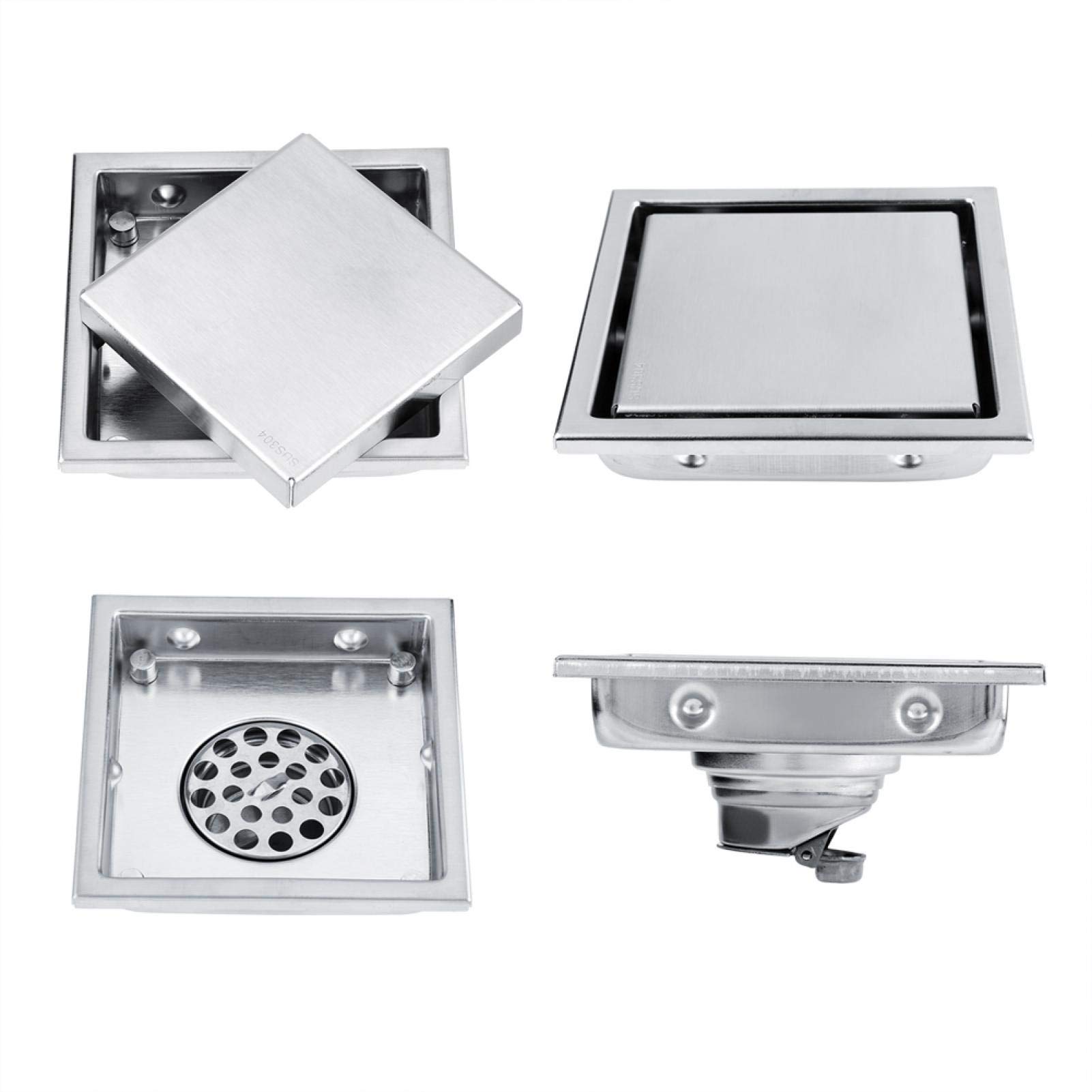 Kuuleyn Scarico Pavimento Inox 110x110 mm piastrellabile