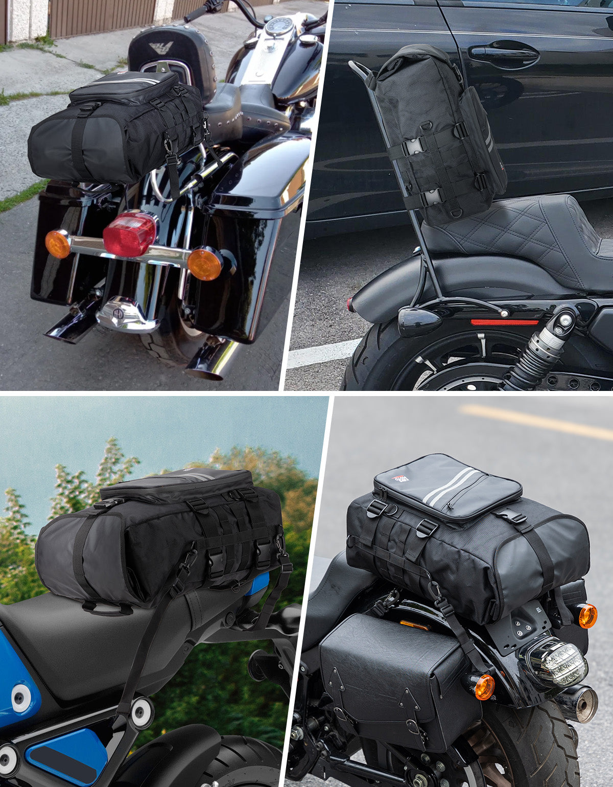 KEMIMOTO 2501 borsa sissy bar posteriore 30L