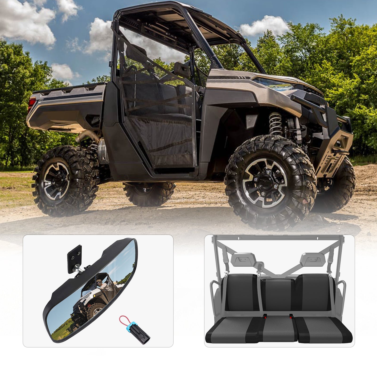 Kemimoto Ranger 1000 specchietto + coprisedili impermeabili