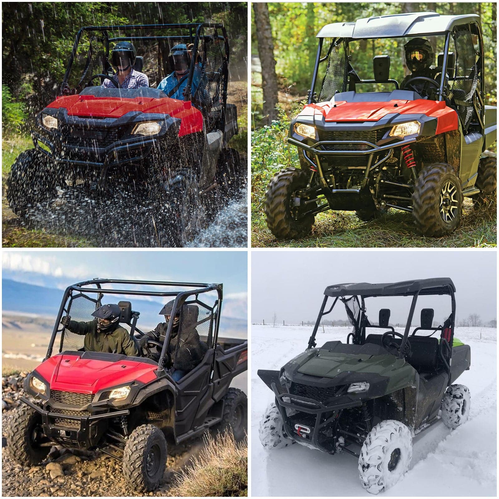 KEMIMOTO Pioneer 700 B0110 pannello posteriore in tessuto con finestra