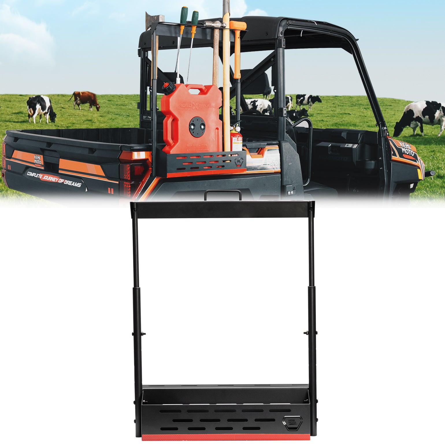 KEMIMOTO Porta Attrezzi UTV per Ranger 1000 in Acciaio 60 kg
