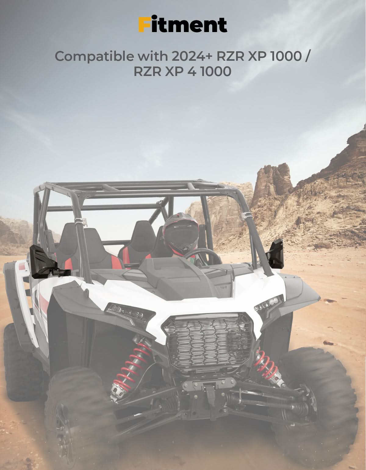 KEMIMOTO RZR XP 2410 specchietto porta convesso 2 sezioni