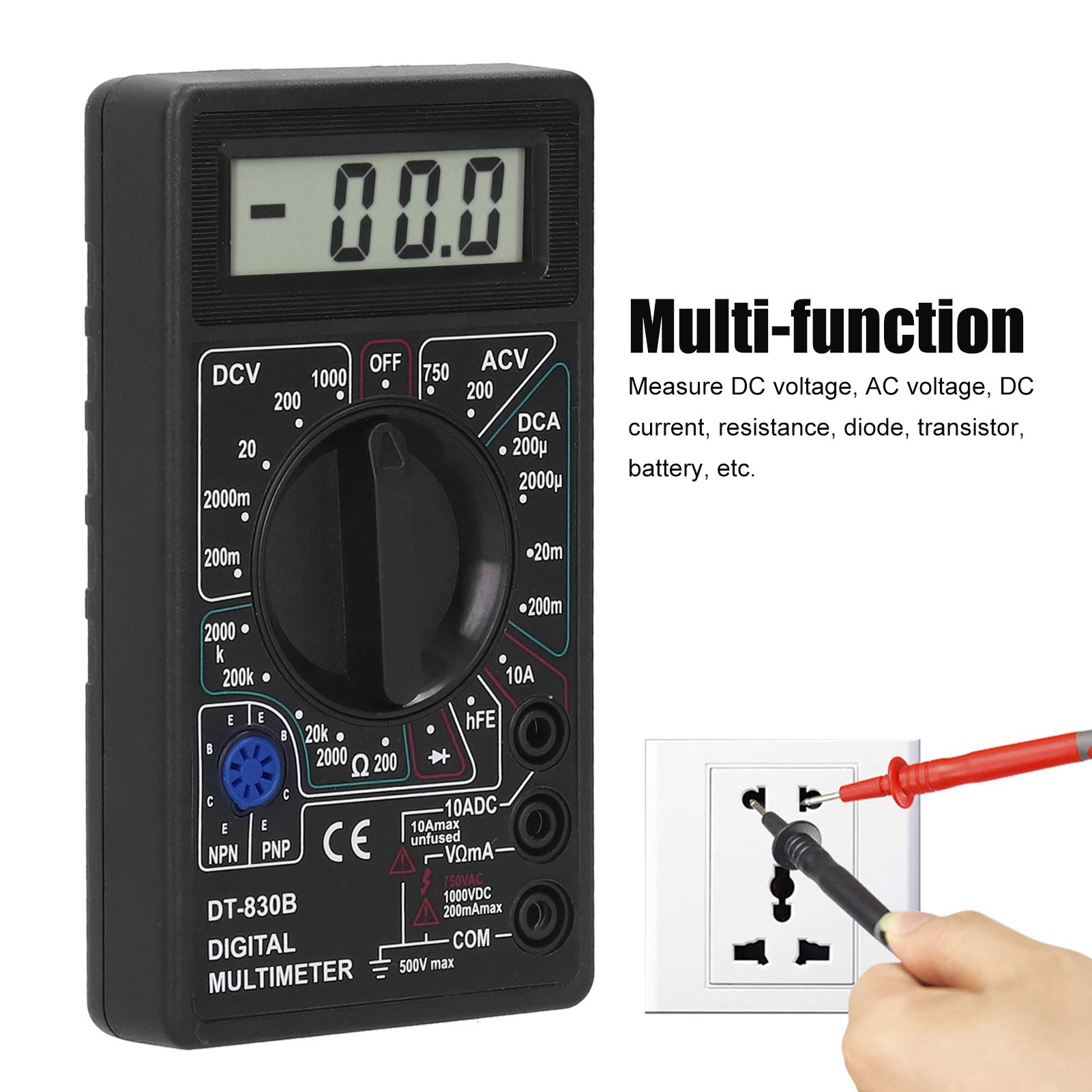 Kuuleyn DT830B Multimetro Digitale Portatile 200-500V