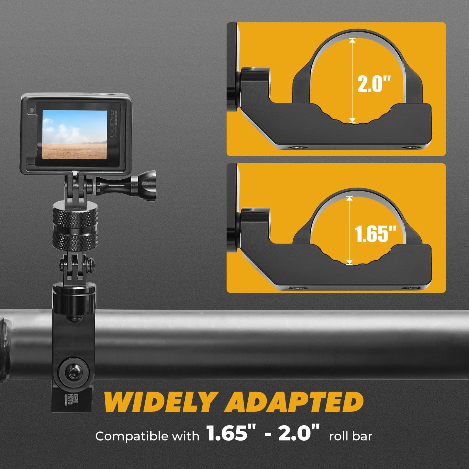 KEMIMOTO B1201-04001BK supporto action cam alluminio