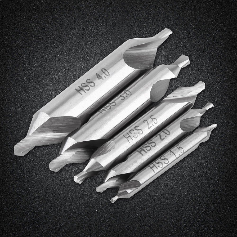 Kuuleyn set 5 punte a centrino 60° HSS 1,5-4 mm legno metallo