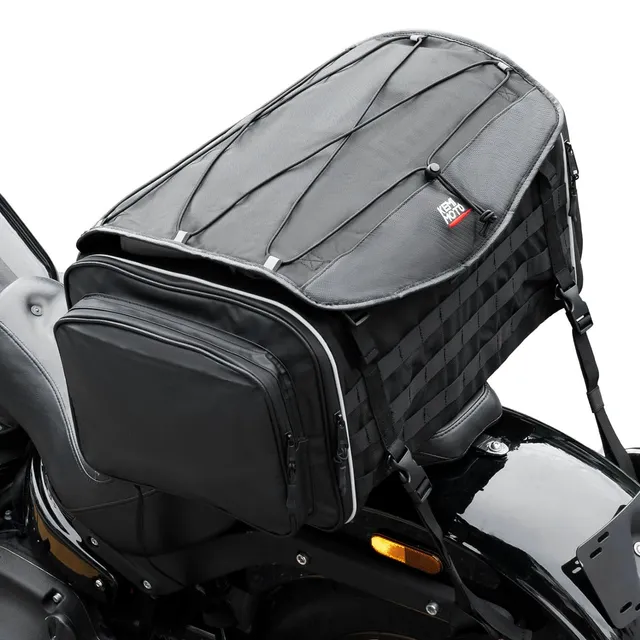 Kemimoto borsa posteriore moto 50L espandibile con copripioggia