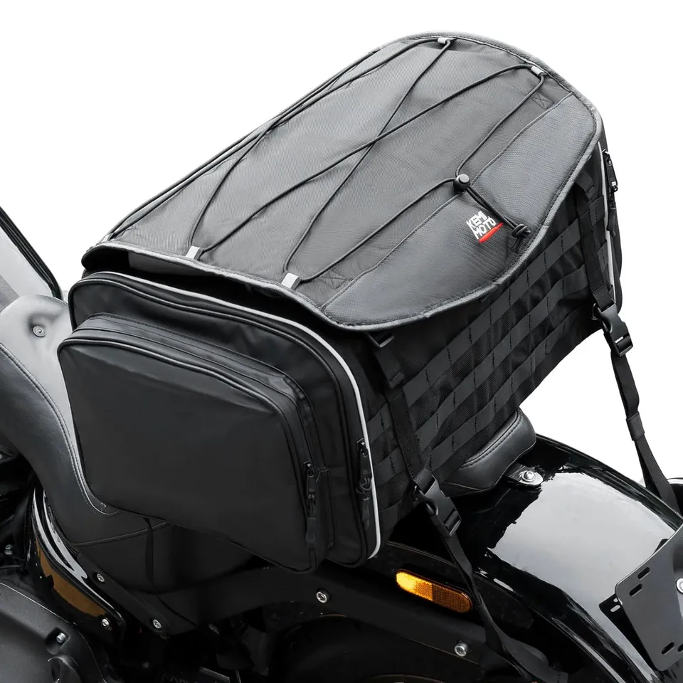 Kemimoto borsa posteriore moto 50L espandibile con copripioggia