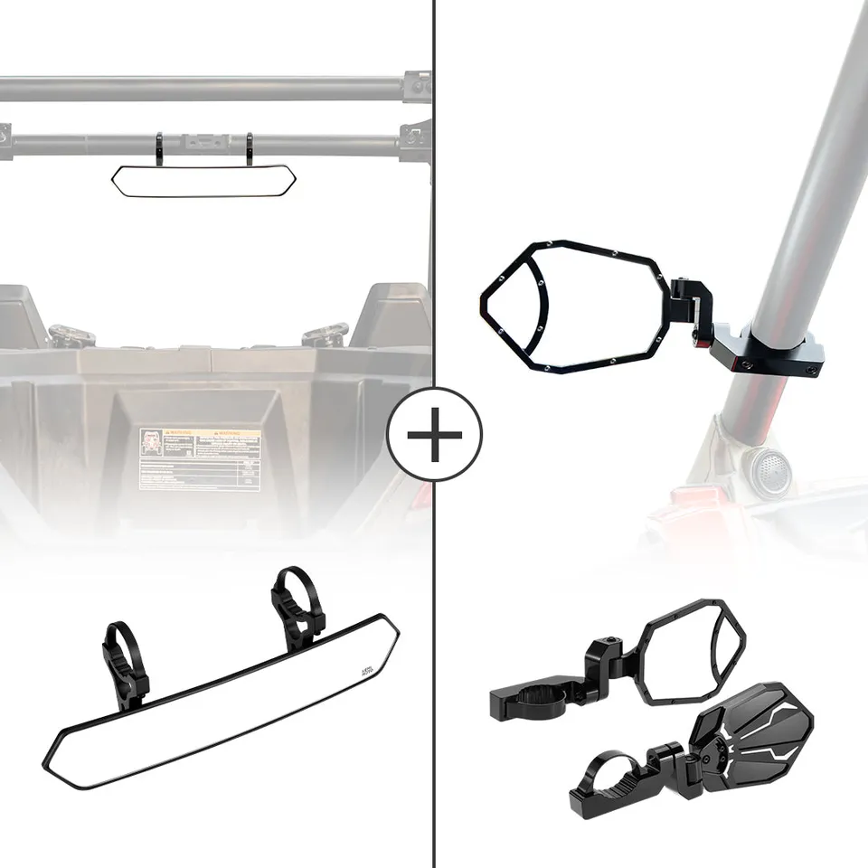 KEMIMOTO kit specchi centrale + laterali UTV barra 42-51 mm