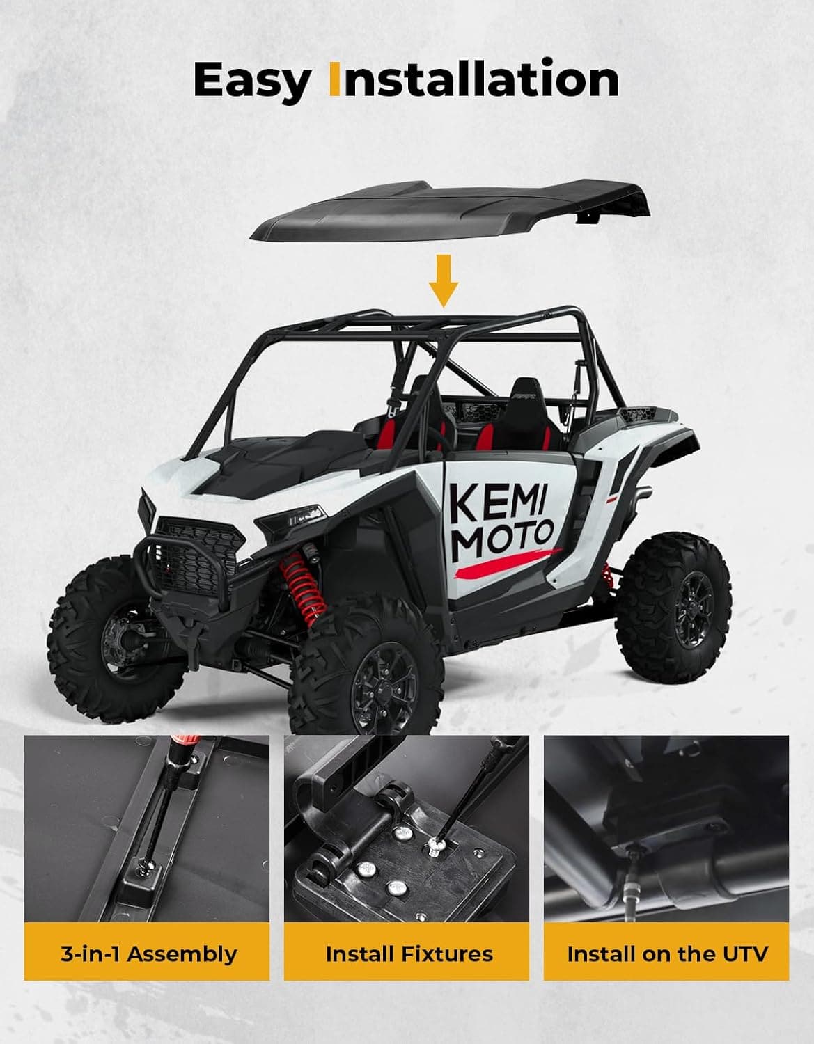 KEMIMOTO RZR XP 1000 tetto rigido 3-in-1 polietilene