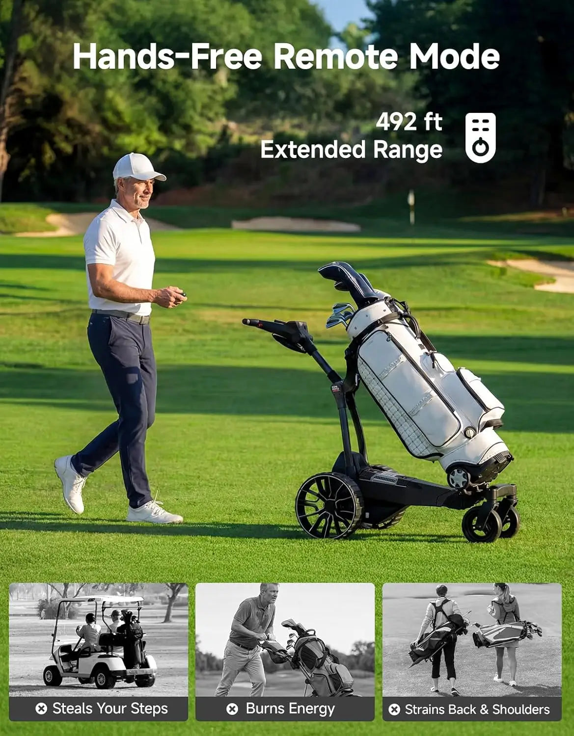 KEMIMOTO ApexR carrello golf elettrico telecomando 36 buche