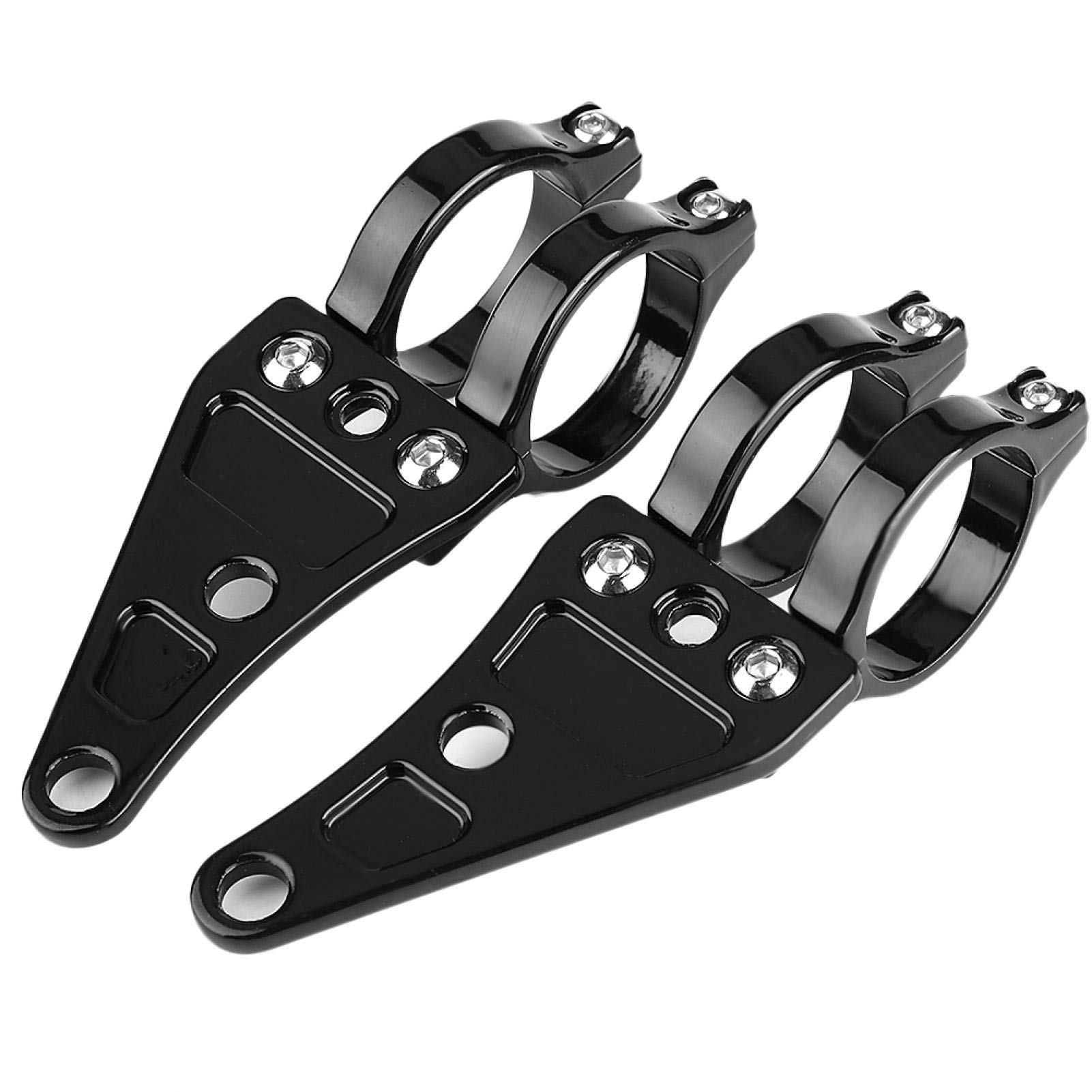 Kuuleyn staffa faro moto alluminio nera 2 pezzi 35-43 mm