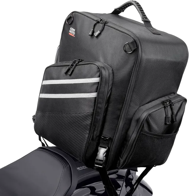 KEMIMOTO Borsa Sissy Bar Moto 40L Oxford Impermeabile