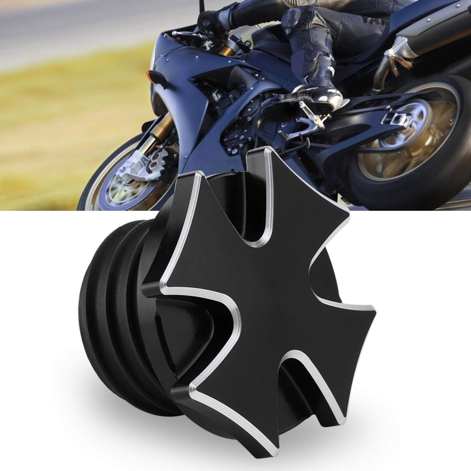 Kuuleyn tappo serbatoio moto alluminio nero universale