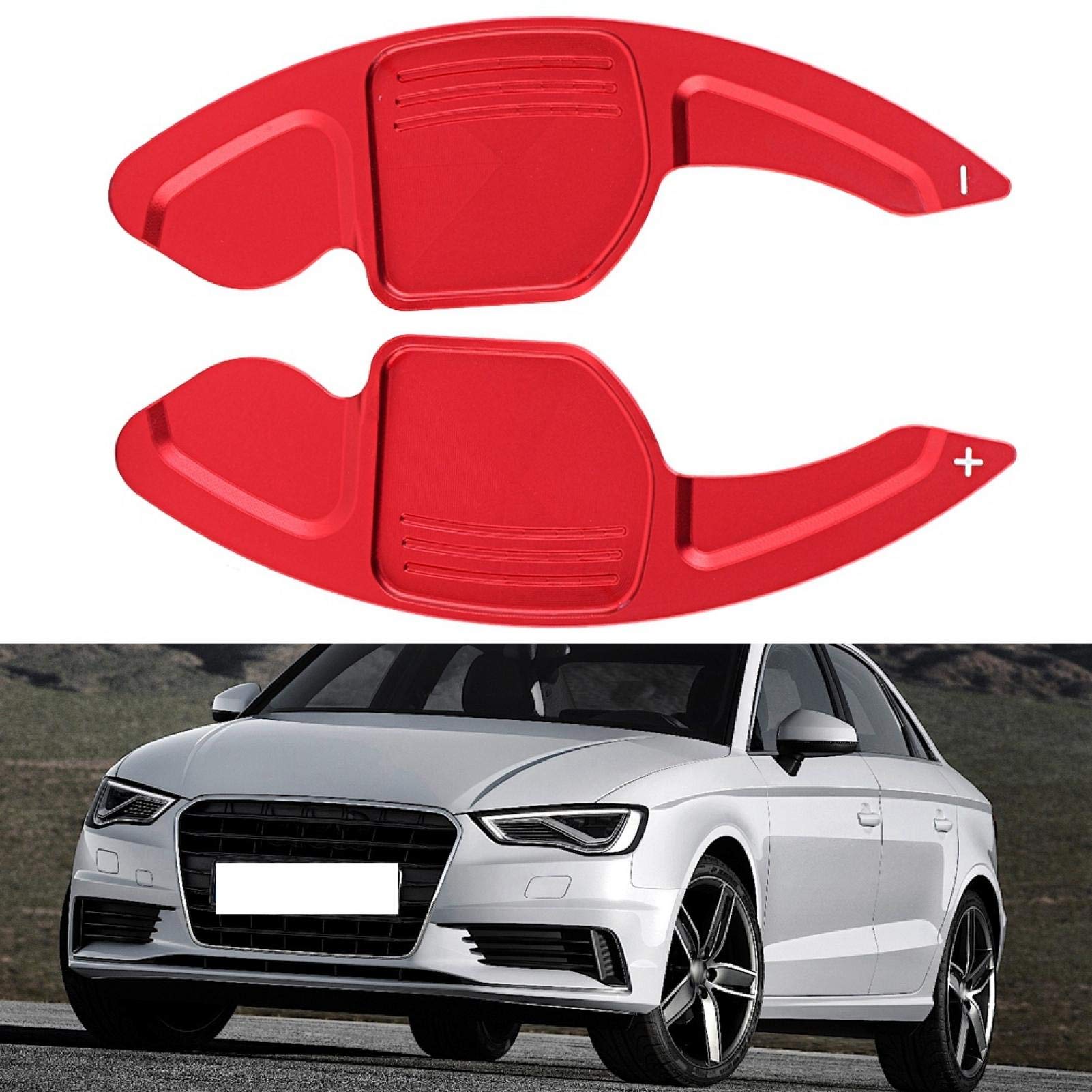 Kuuleyn Palette Cambio Volante Rosse Alluminio 2 Pezzi Audi