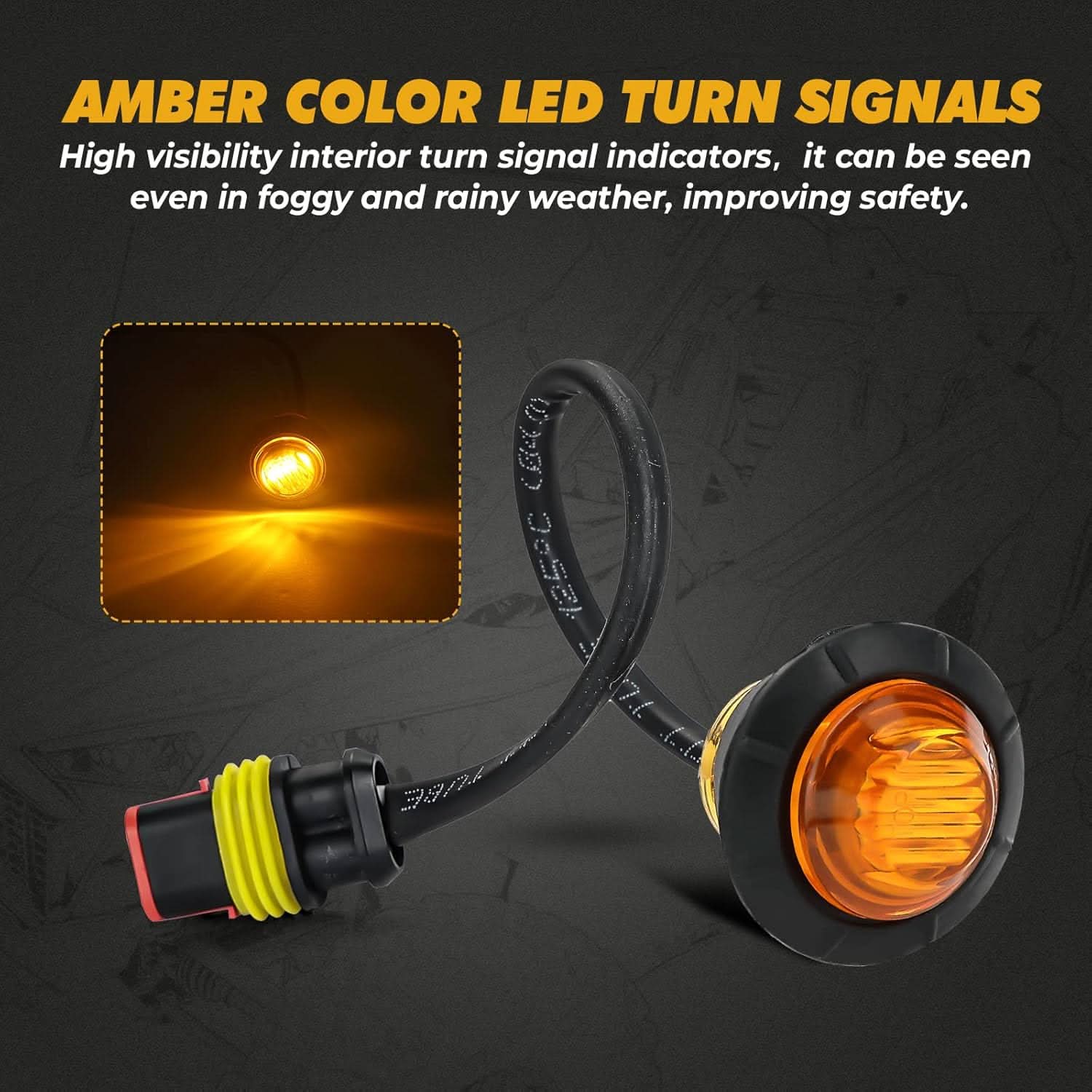 Kemimoto UTV kit frecce LED ambra con clacson universale