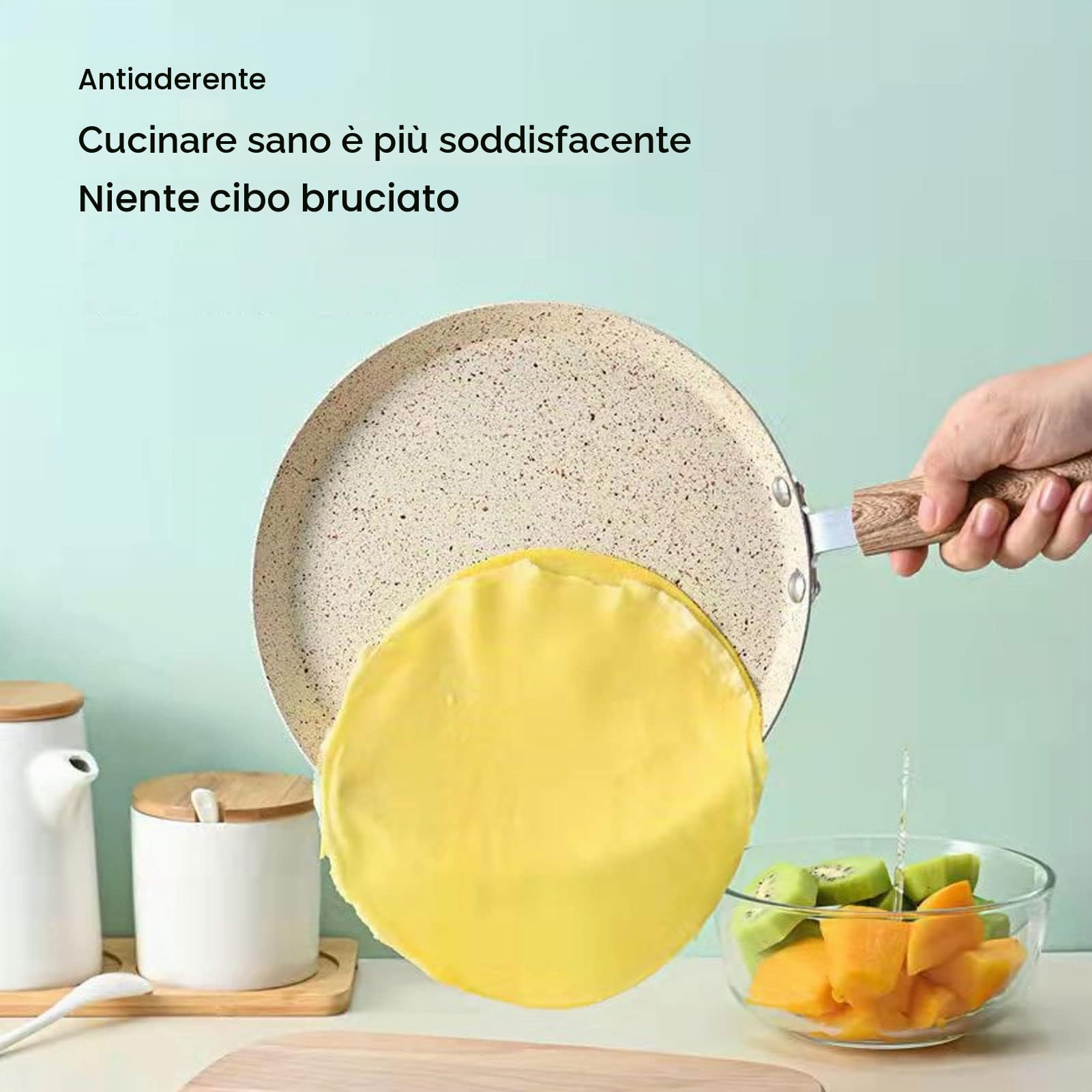 Kuuleyn padella crepes antiaderente 18cm alluminio