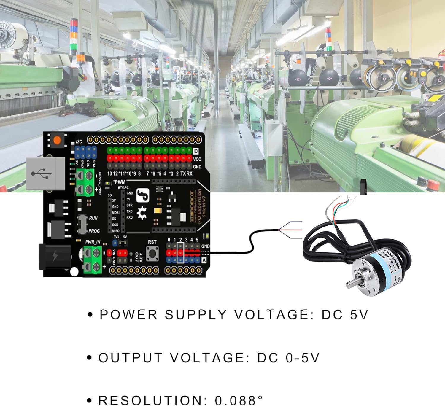Kuuleyn Encoder Rotativo 600P/R 6mm 5-24V incrementale