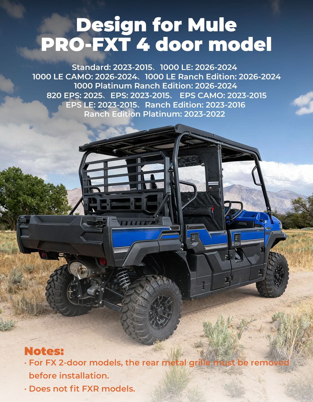 Kemimoto Mule PRO-FXT lunotto posteriore morbido con tasche