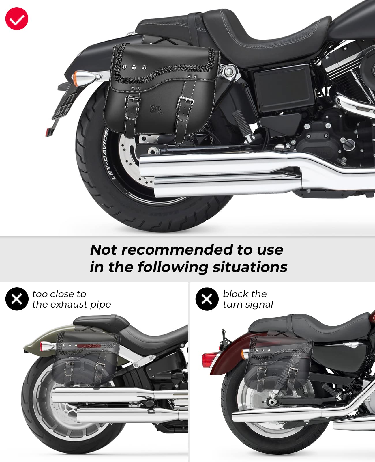 KEMIMOTO F1801-04601BK borsa laterale moto 30L impermeabile