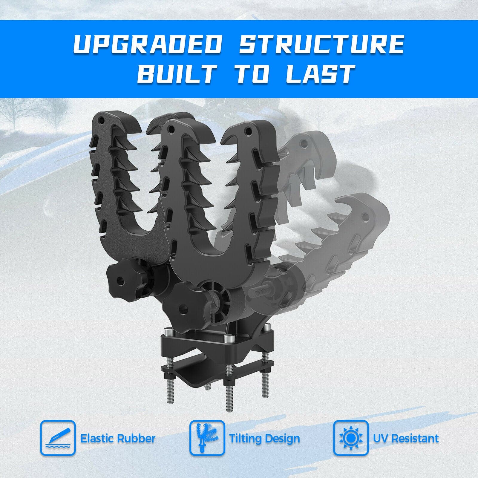 Kemimoto supporto a U doppio per ATV UTV barre 23-51 mm 20 kg