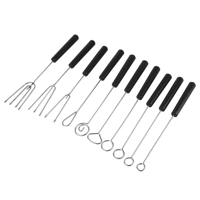 Kuuleyn Set 10 Forchette Cioccolato Acciaio Inox 22 cm