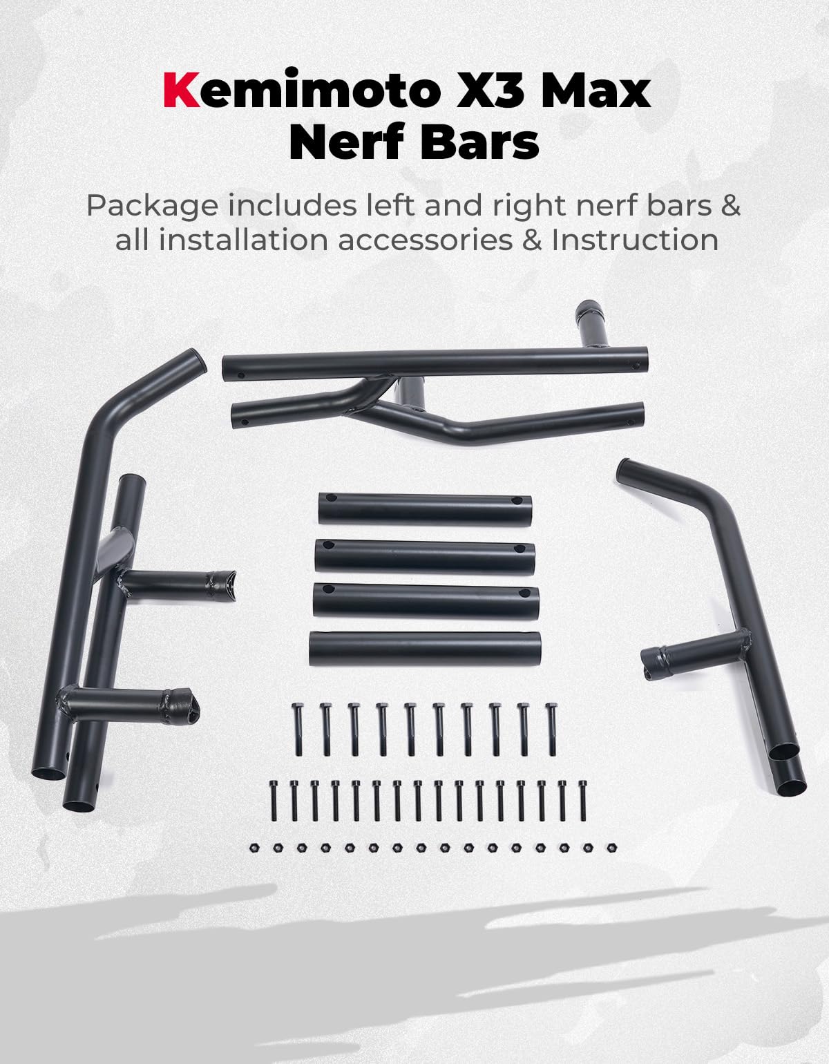 KEMIMOTO Maverick X3 MAX Pedane Laterali Acciaio Coppia