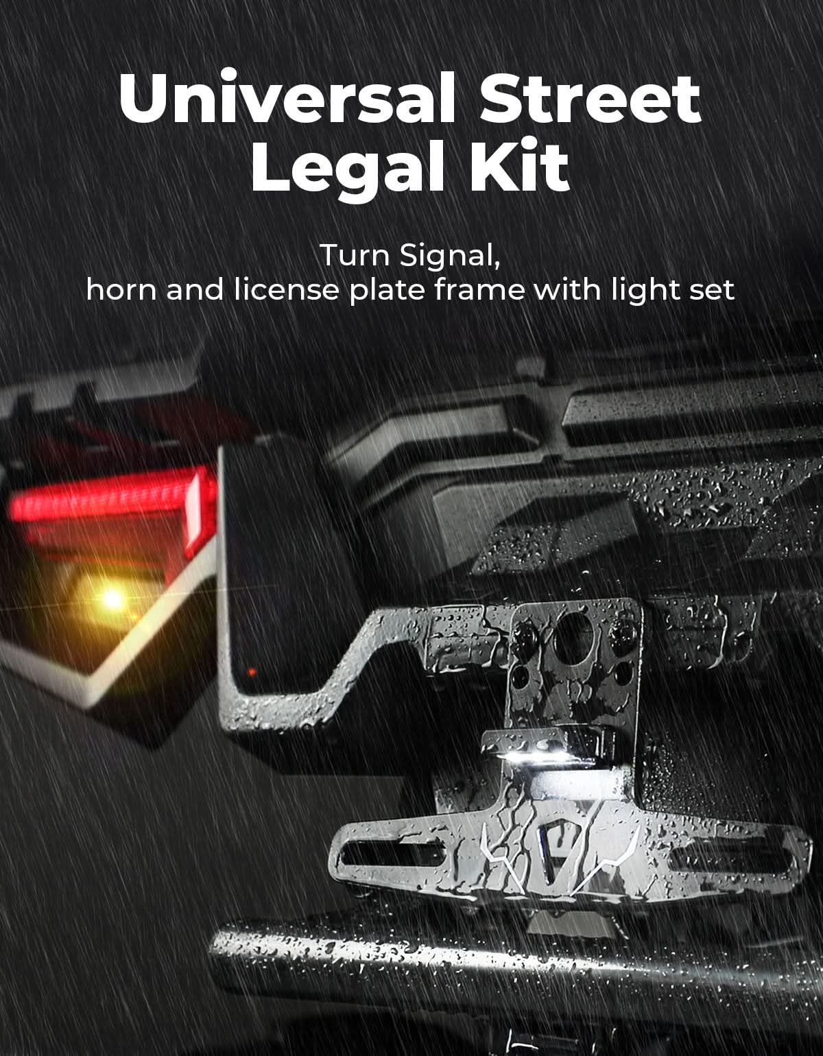 Kemimoto kit frecce UTV LED con clacson 110dB e portatarga